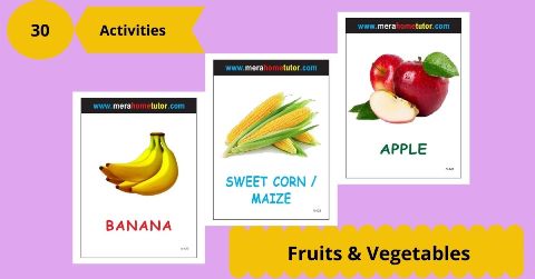 Fruits & Vegetables Activity Flash Cards