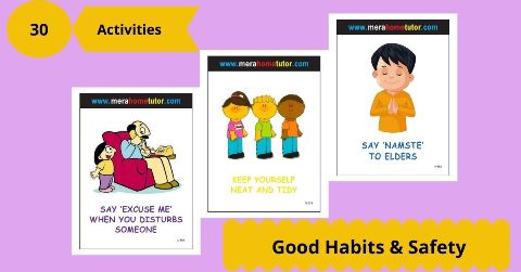 Good Habits & Safety Activity Flash Cards