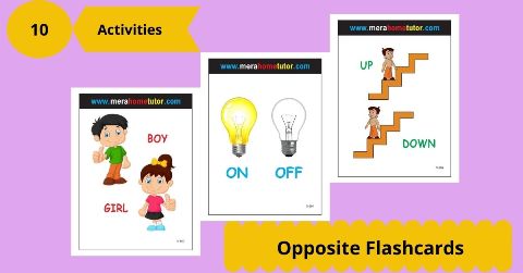 Opposite Flashcards Activity Flash Cards